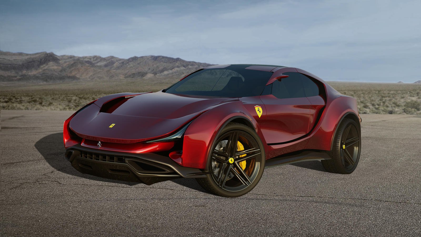 Um novo visual não oficial do SUV da Ferrari